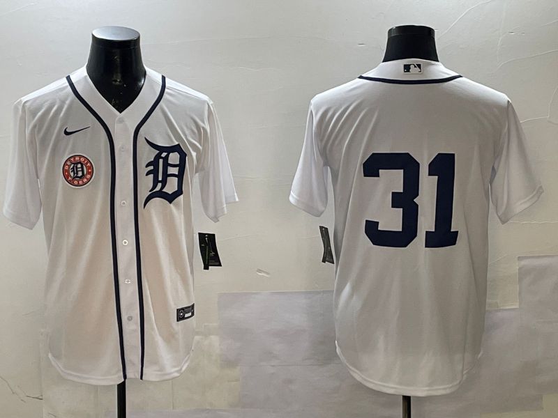 Men Detroit Tigers #31 No Name White Game 2025 Nike MLB Jersey style 3->detroit tigers->MLB Jersey